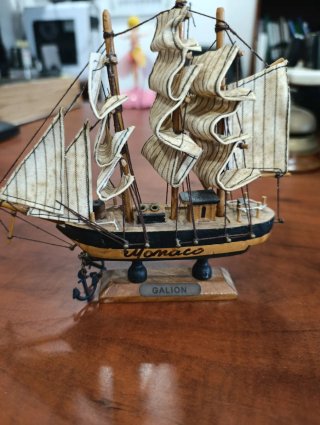 Maqueta Barco Velero Madera Tela