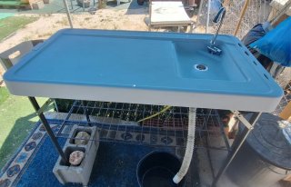 Mesa fregadero portatil