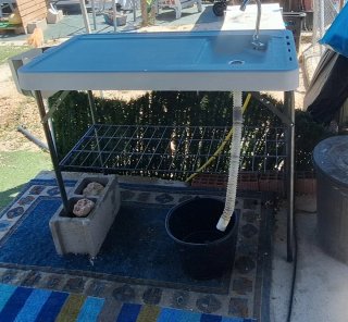 Mesa fregadero portatil