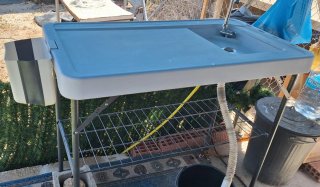 Mesa fregadero portatil