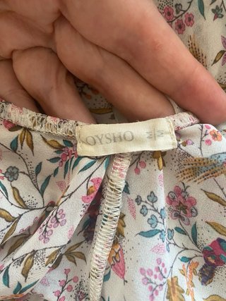 Mono pijama Oysho floral con lazo