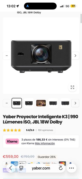 Proyector Yaber K3 PRO Nuevo