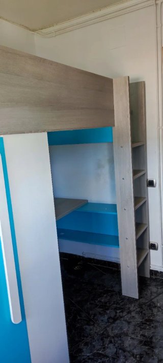Mueble compacto litera escritorio y armario