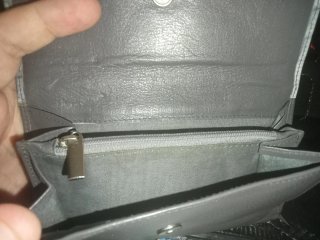 Cartera grande gris