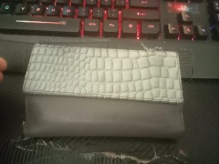 Cartera grande gris