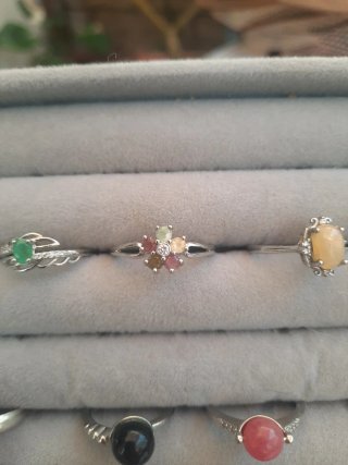 Anillos regulables piedras naturales