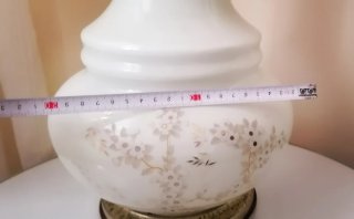 Lámpara de mesa vintage cristal y metal