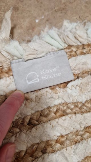 Alfombra Redonda Yute y Algodón 120cm Kave Home
