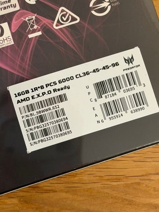 32GB DDR5 6000MT/s NUEVAS