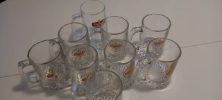 8 Jarras Cerveza Aguila Cristal