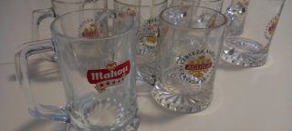 8 Jarras Cerveza Aguila Cristal