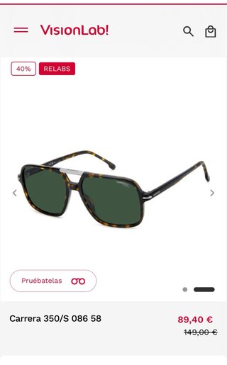Gafas Carrera 350/S 086QT- SIN ESTRENAR julio 2026
