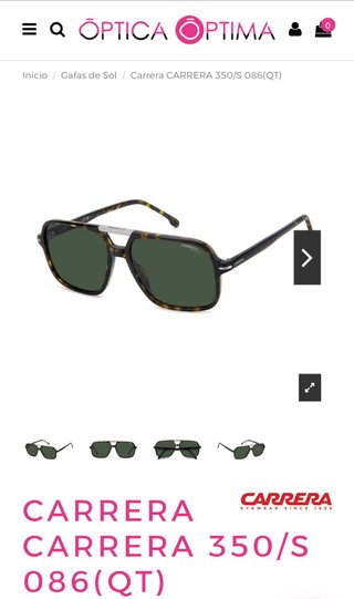 Gafas Carrera 350/S 086QT- SIN ESTRENAR julio 2026
