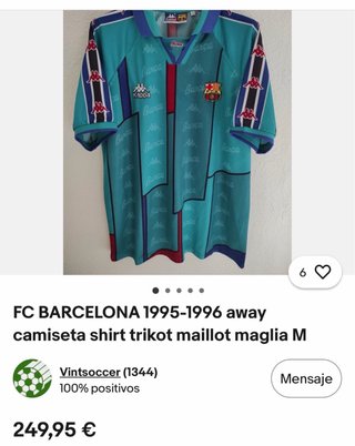 Camiseta FC Barcelona 95/96 Kappa Talla M