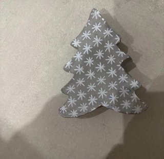 Árbol de Navidad Decorativo Gris con Estrellas