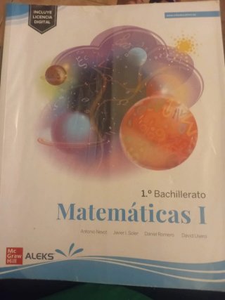 Libro de matemáticas primero bachillerato