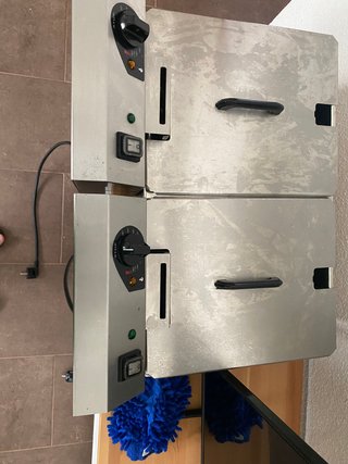 Freidora industrial eléctrica 4+4L