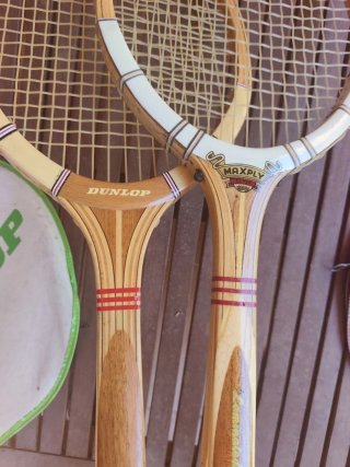 Raquetas Tenis Madera decoracion colección Vintage