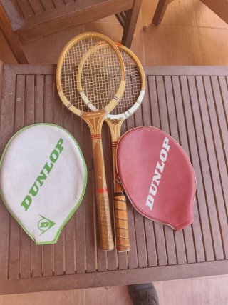 Raquetas Tenis Madera decoracion colección Vintage