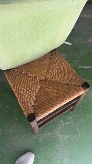 Lote 4 Sillas Madera Asiento Mimbre