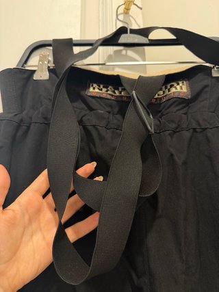 Pantalones de esquí negros con tirantes