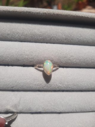 Anillo unico Opalo de fuego Ajustable