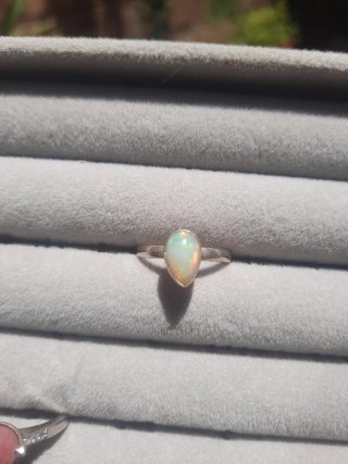 Anillo unico Opalo de fuego Ajustable