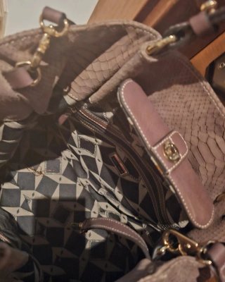 Bolso Coccinelle Beige/Marrón Piel