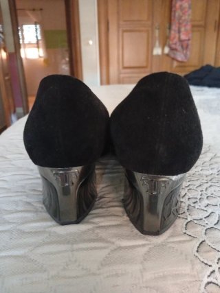 Zapatos de tacón Farrutx negros talla 38.5