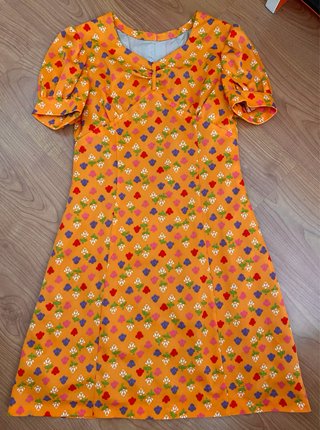 Vestido Vintage 70 flores