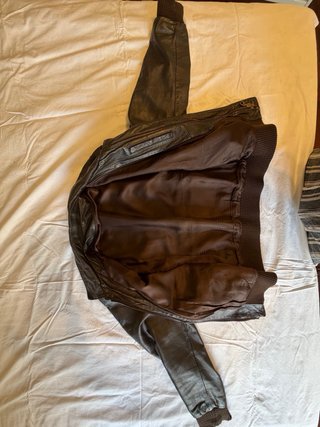 Giubbotto Pelle Aviatore Montone Vintage Uomo