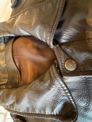 Giubbotto Pelle Aviatore Montone Vintage Uomo