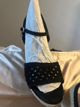 Sandalias cuña negras talla 41