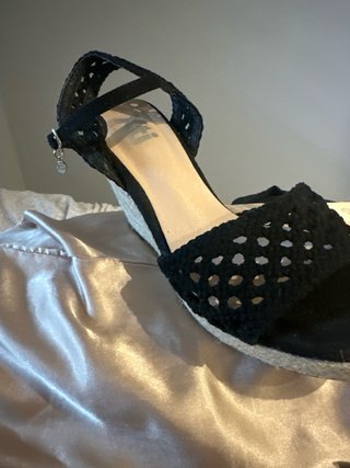 Sandalias cuña negras talla 41