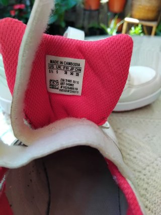 Zapatillas Adidas Mujer Velcro Blancas Rosas