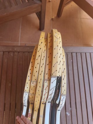 Raquetas tenis madera decoración colección vintage