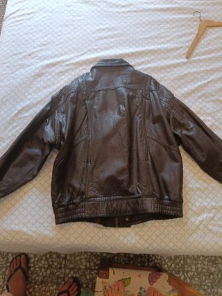 Chaqueta de piel marrón Talla L/XL
