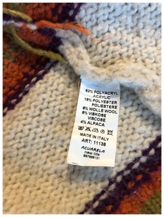 Chaqueta de punto con rayas.