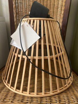 Lampara colgante de madera