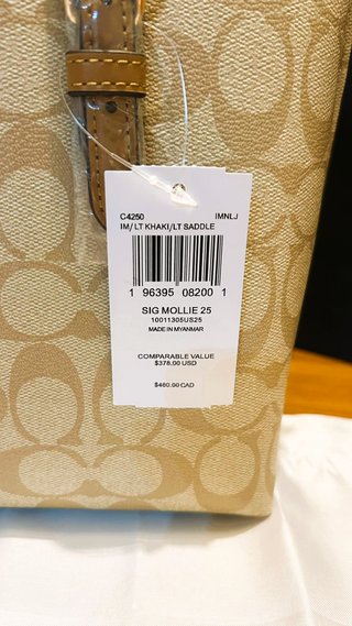Bolso Coach Mollie Tote 25 Lona Firma
