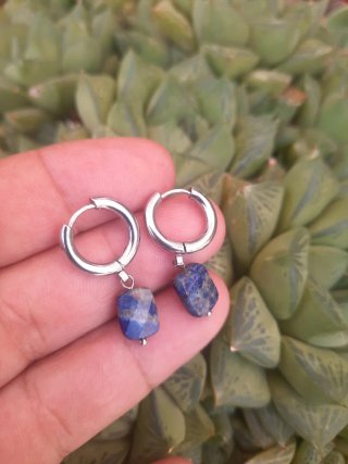 Argollas con lapislázuli