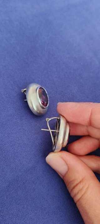 Pendientes Tous Amatista Plata