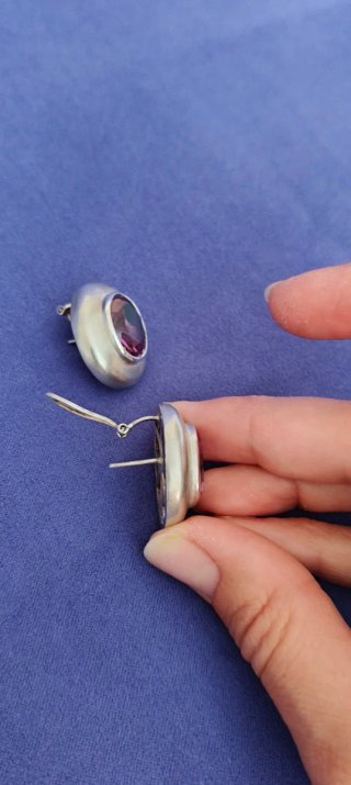 Pendientes Tous Amatista Plata