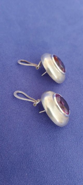 Pendientes Tous Amatista Plata