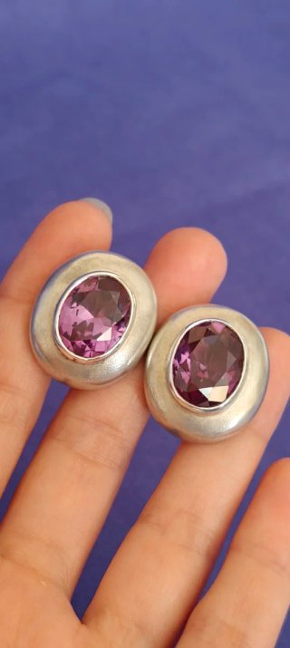 Pendientes Tous Amatista Plata