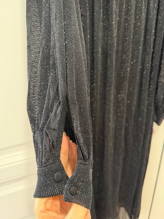Vestido Zara Negro Brillante