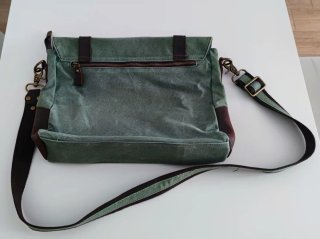 Bandolera Cartera Verde y Marrón