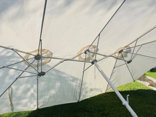 Sombrilla Doble Beige 4’55x2,7m