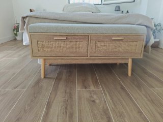 Pie de cama madera