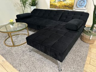 Sofá Cama Chaise Longue Negro 198cm